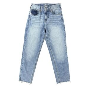 Ariat High Rise Boyfriend Jeans Womens Size 28 Straight Leg Frayed Jordana